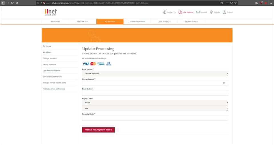 Local service provider spoofed in phishing email